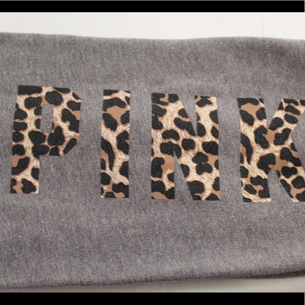 PINK grey sweatpants joggers